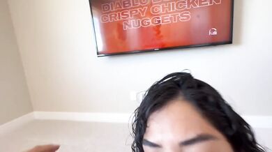 World Cup goes wild huge facial massive blowjob latina chokes on big dick