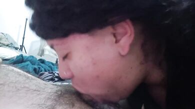voracious latina ASMR POV blowjob deep throat gagging sloppy wet rough