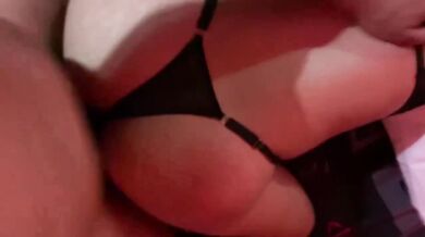 Her huge ass begs for more as he fucks her raw and brutal