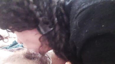 Latina POV blowjob destroyed gagging deep throat sloppy wet cumshot