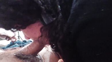 Latina POV blowjob destroyed gagging deep throat sloppy wet cumshot
