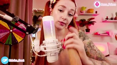 Ginger teasing slim teen gives ASMR blowjob and gets fucked hard