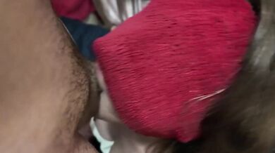 Her tight lips choke on tiny cock sloppy cumshot finish