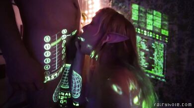 Dreamy Cyber Fairy Gets Her Big Tits Squirting Blowjob