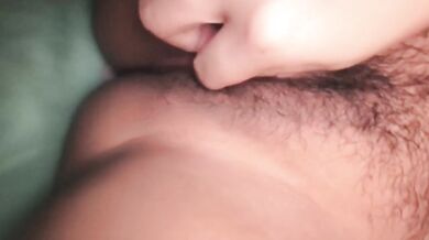 Hairy pink pussy desperate for cum and a baby she's tired of periods