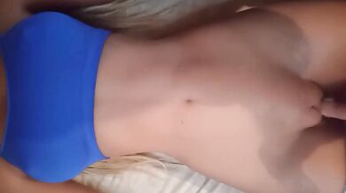 Yoga instructor shows me her perfect pink pussy massage