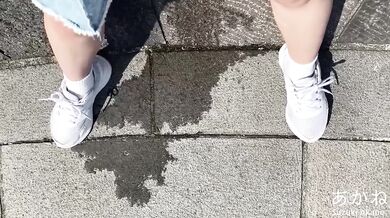 Schoolgirl squirts in dirty public toilet while fucking herself raw