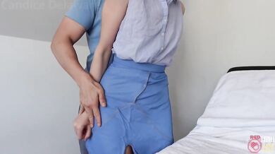Masseur sneaks up creeps in on client gets rough fucked hard missionary creampie