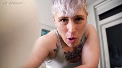Tiny POV of your gym buddy crushing you while cooking and eating