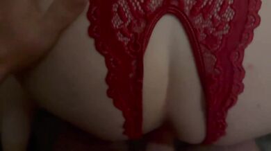 Bareback doggy style creampie youll be ruined by a British milf