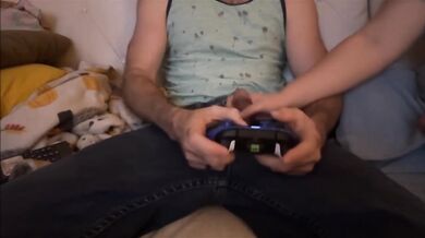Playing with His Joy Stick Hands Free until it Explodes Hard