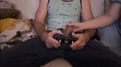 Playing with His Joy Stick Hands Free until it Explodes Hard