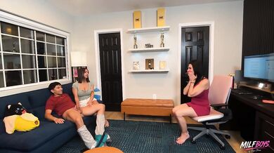 Hailey and Max let busty Piper press join the rough threesome