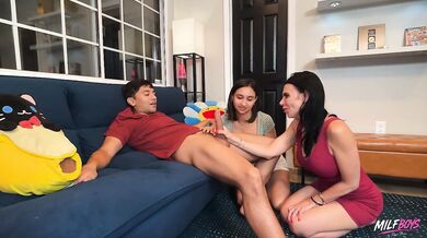 Hailey and Max let busty Piper press join the rough threesome