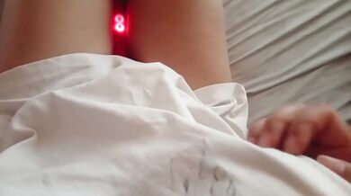 Toy stuffed nipple tweaked while desperate moans leak out