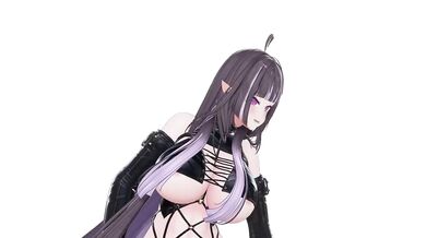 Elf VTuber Gets Nude KPop Dance Destroyed in MMD Hentai