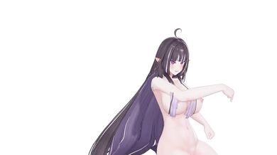 Elf VTuber Gets Nude KPop Dance Destroyed in MMD Hentai