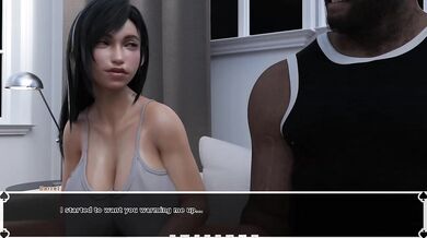 Tifa's cheating girlfriend gets sprayed by BBC while boyfriend watches animated porn story episode 15