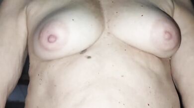 MILF rides dick grinding madly her huge natural tits bouncing raw
