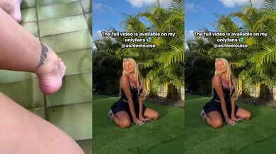 Squirtin blonde on balcony public masturbation