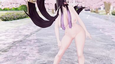 Purple kiss Nude elf VTuber Hentai MMD raw ecchi dance
