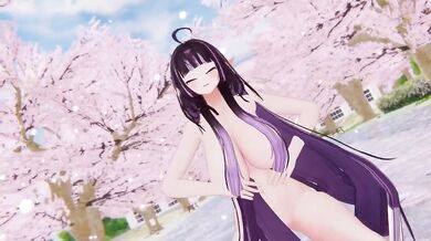 Purple kiss Nude elf VTuber Hentai MMD raw ecchi dance