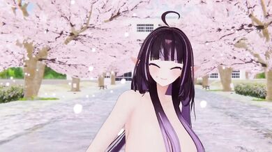 Purple kiss Nude elf VTuber Hentai MMD raw ecchi dance