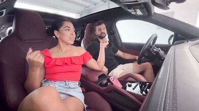 Latina Destroyed Hardcore in Car Big Booty Venezuelan Fucked Blowjob Riding Doggy Style Cumshot