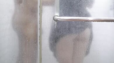 Asian stepsis busty shower sin ruined by wet satin dress