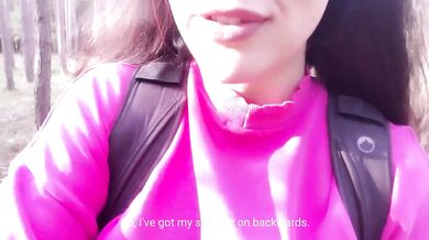 German girl fingers herself risky picnic joi caught in HD