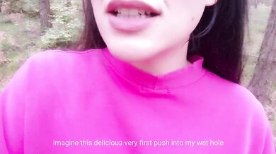 German girl fingers herself risky picnic joi caught in HD