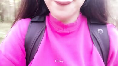 German girl fingers herself risky picnic joi caught in HD