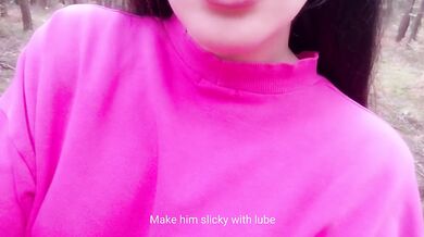 German girl fingers herself risky picnic joi caught in HD