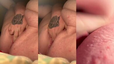 Red head’s dripping fat pussy fingers herself raw sloppy
