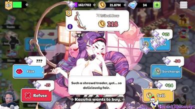 Paint my gamer waifu insides gamers play nutaku game raw hentai