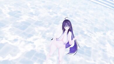 Thicc elf vtuber destroyed by hentai mmd dance r18 cum
