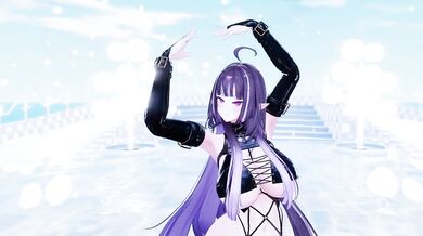 Thicc elf vtuber destroyed by hentai mmd dance r18 cum