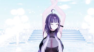 Thicc elf vtuber destroyed by hentai mmd dance r18 cum