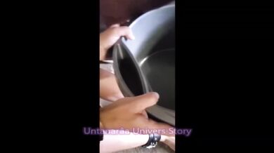 French Dominatrix pisses on chastity slave forced in cage