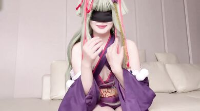 Senren Banka Murasame Chinese cosplay squirted alone while masturbating and insulted