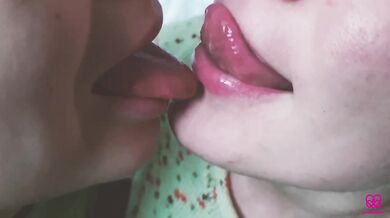 Do you wanna cum in our mouths sloppy amateur mouths swallow close up