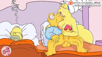 Marge gets destroyed by her old mans huge cock cheating husband watches