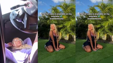 Ashlee Louise squirted in McDonald’s drive through blonde British risk
