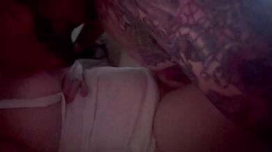 Daddy's boobs milked raw while he fucks me deep