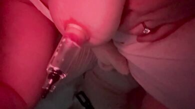 Daddy's boobs milked raw while he fucks me deep