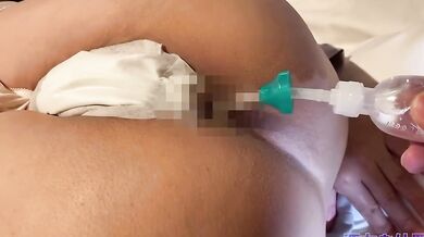 Gets enema raw Asian anal cream pie sloppy