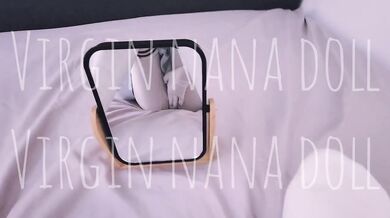 Virgin bunny girl gets destroyed in wet mirror masturbation POV