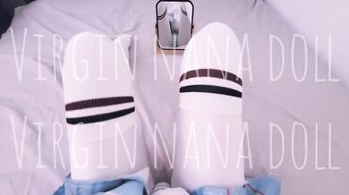 Virgin bunny girl gets destroyed in wet mirror masturbation POV