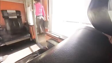 Caught fucking on the train by Czech public agent her BBB cuckold watched
