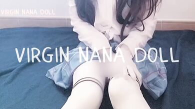Cute Japanese virgin Nana ruins the carpet in her first squirt video